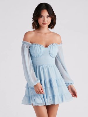 Feelin' Like A Dream Chiffon Skater Dress