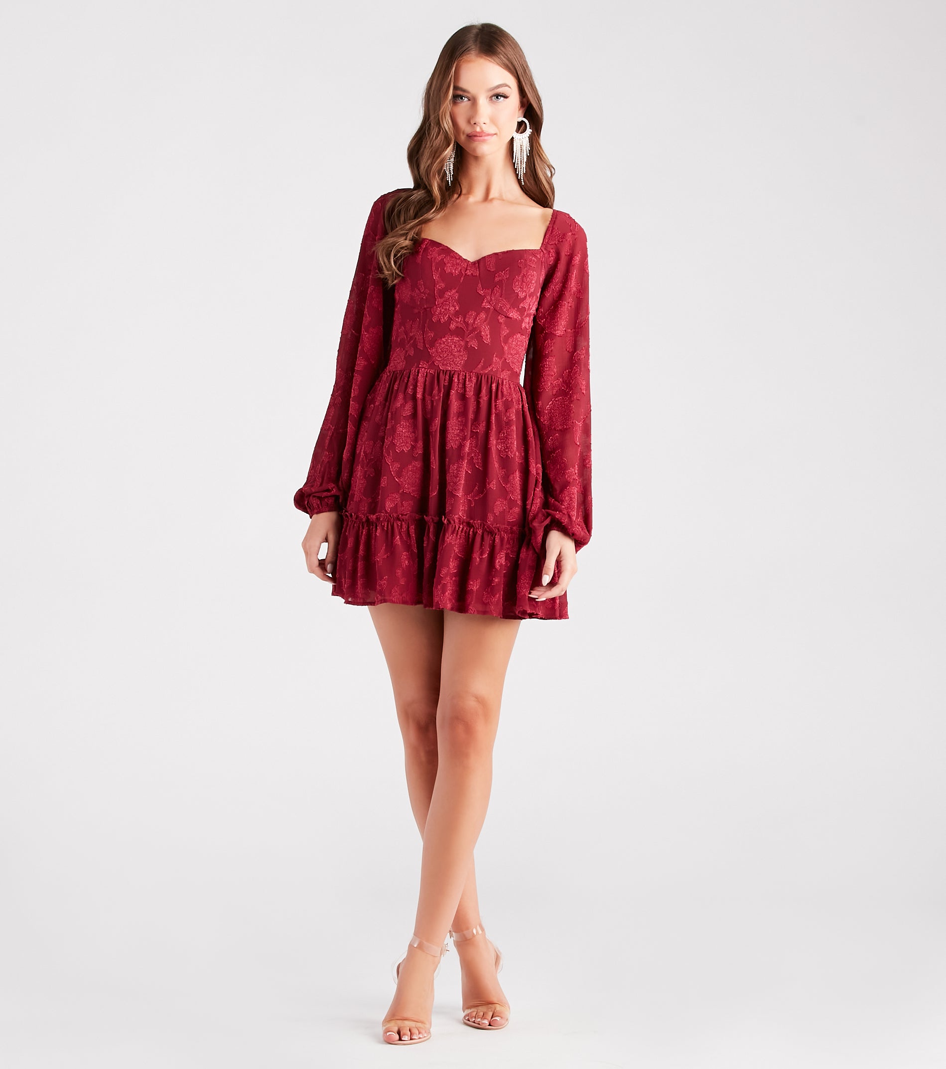 Shadow Blooms Floral Skater Dress - Image 3