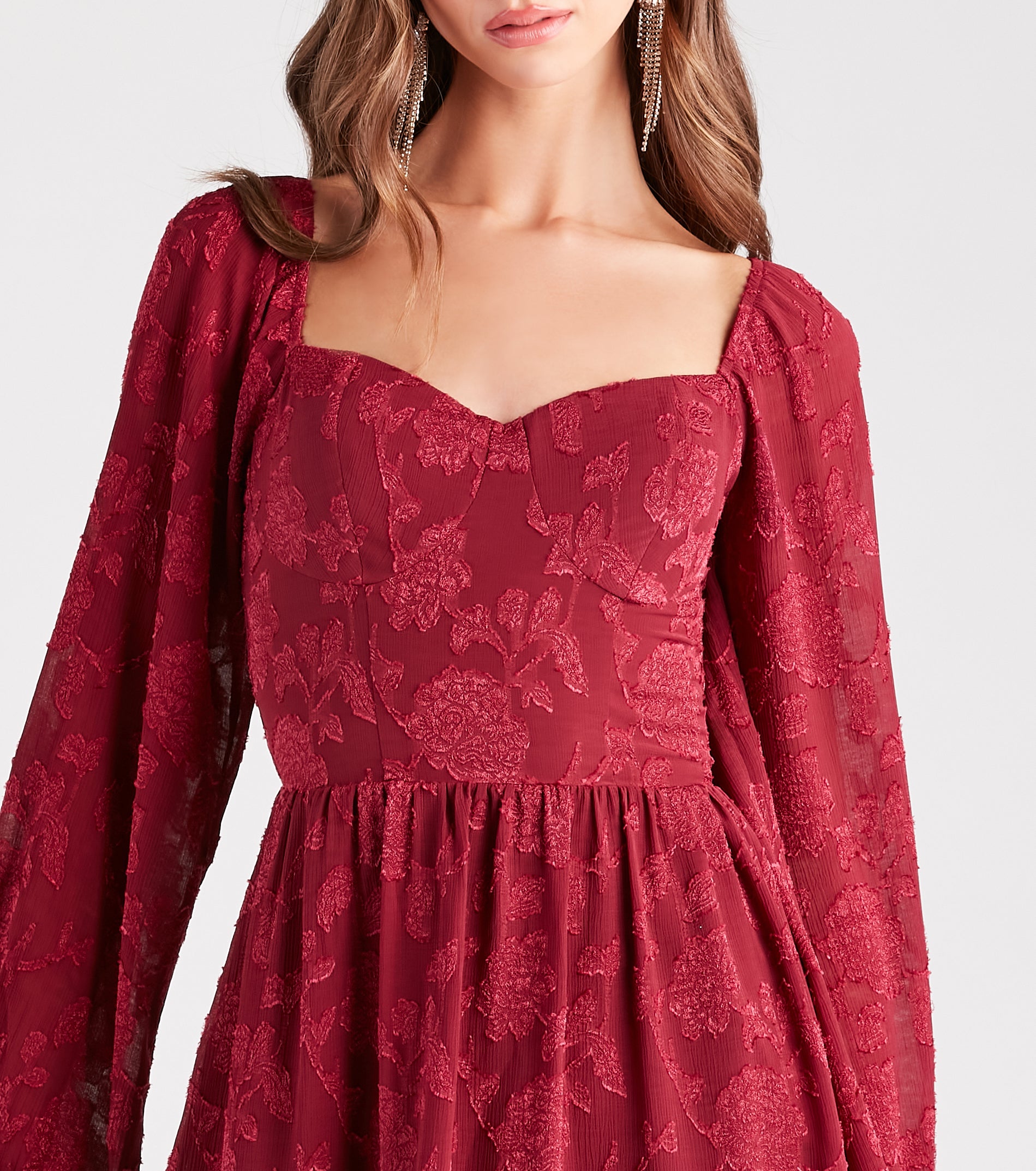 Shadow Blooms Floral Skater Dress - Image 4