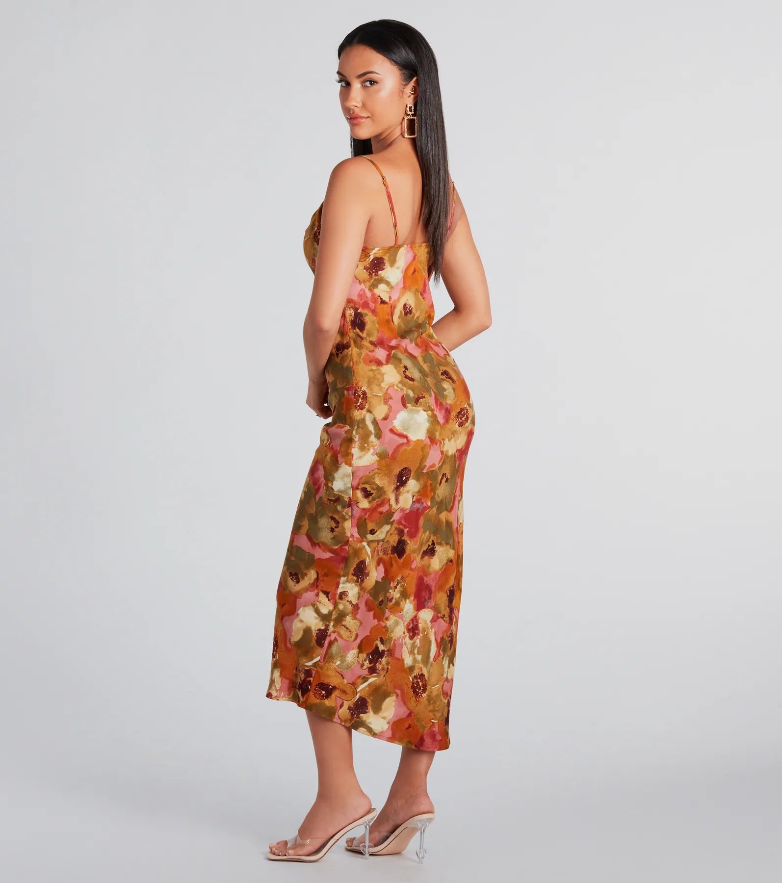 Simply Fine In Floral A-Line Midi Dress - Image 2