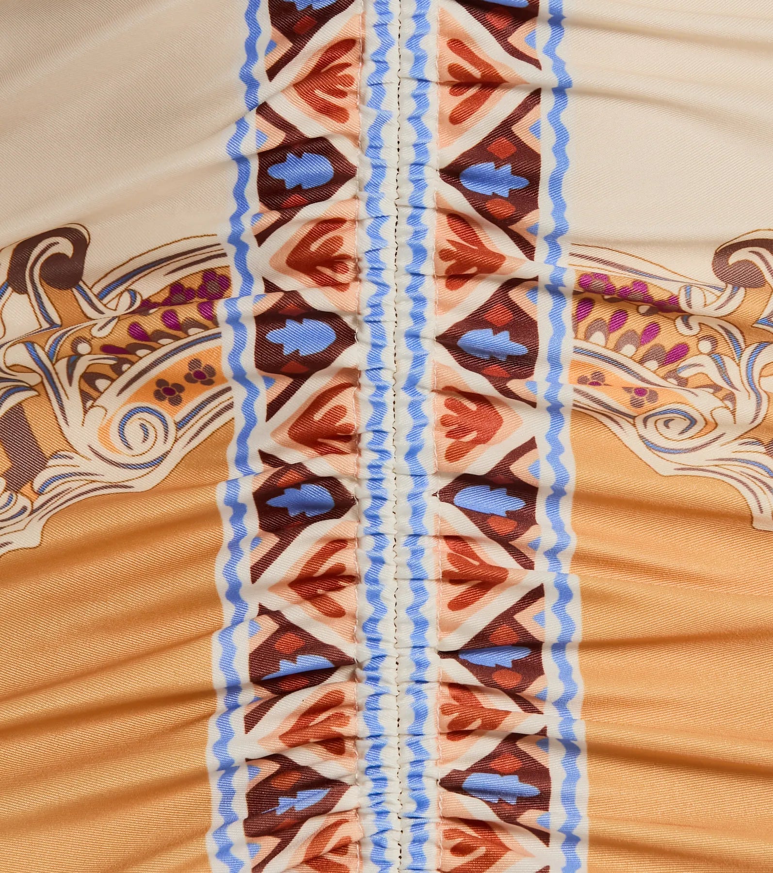 Vibrant Side Geometric Print Bodycon Midi Dress - Image 3