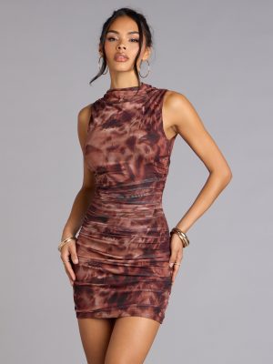 Catch My Glow Mesh Bodycon Mini Dress