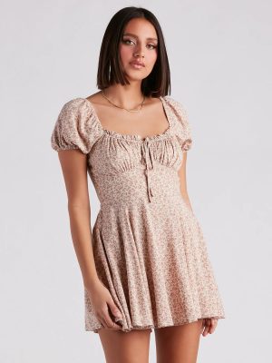 Cute Charm Ditsy Floral Skater Dress