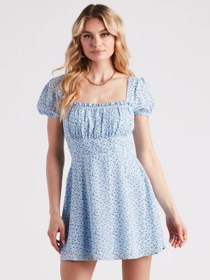 Such A Charmer Ditsy Floral Skater Dress