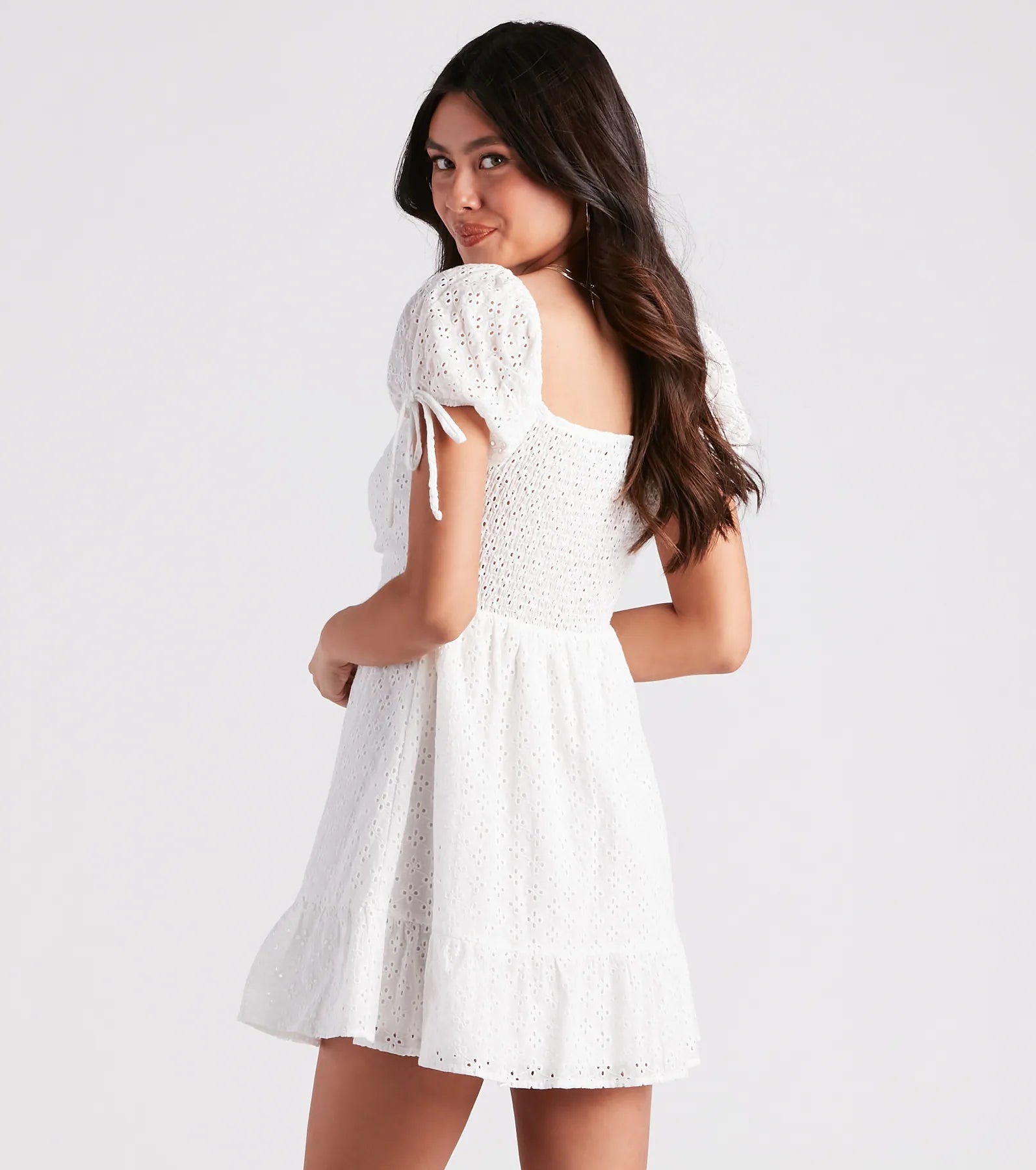 Weekend Brunch Eyelet Skater Dress - Image 2