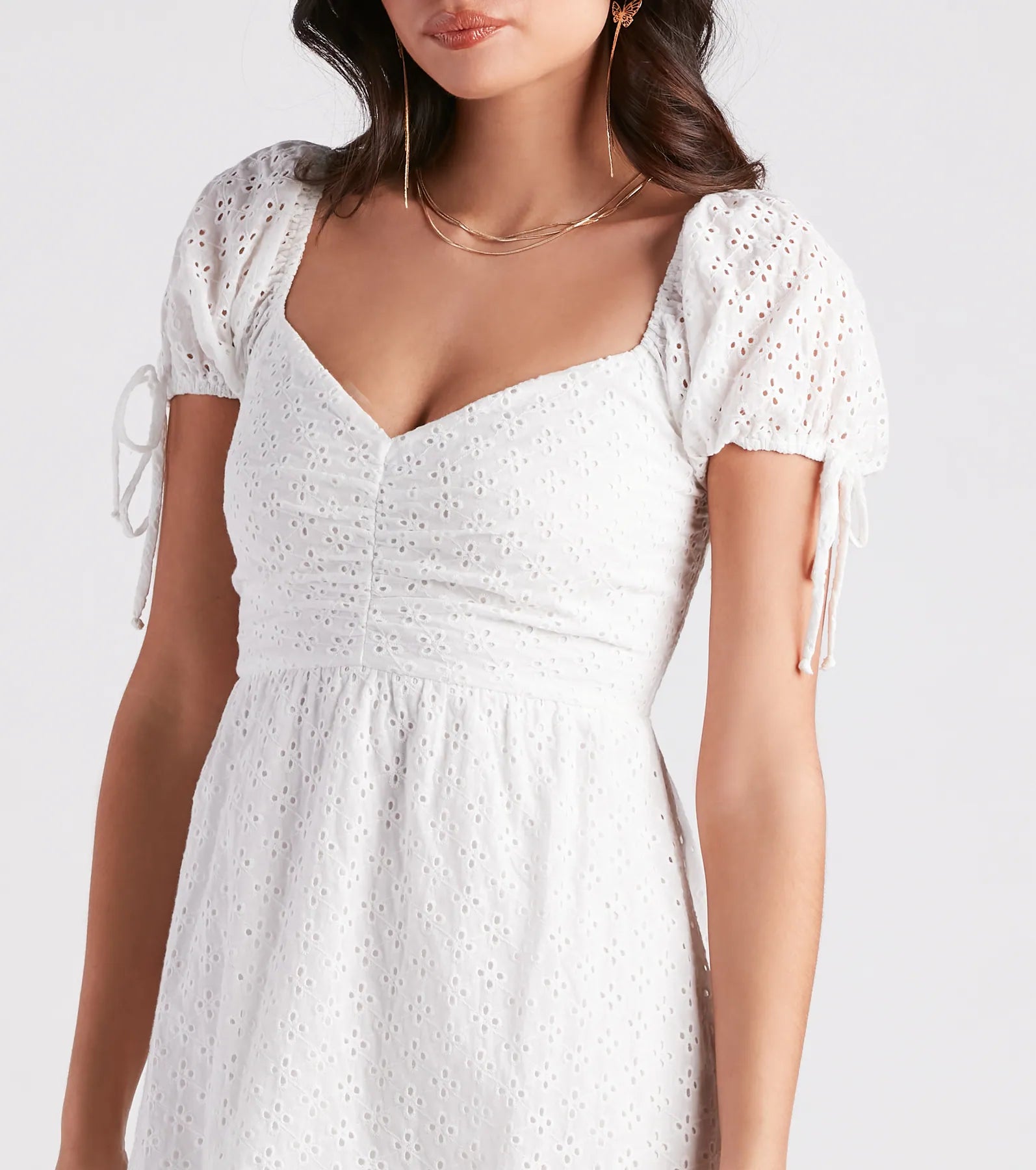 Weekend Brunch Eyelet Skater Dress - Image 4