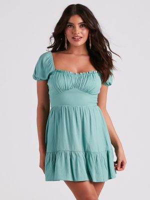 Sweet Like Honey Linen Skater Dress