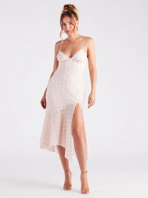 Be Mine Ditsy Floral A-Line Midi Dress