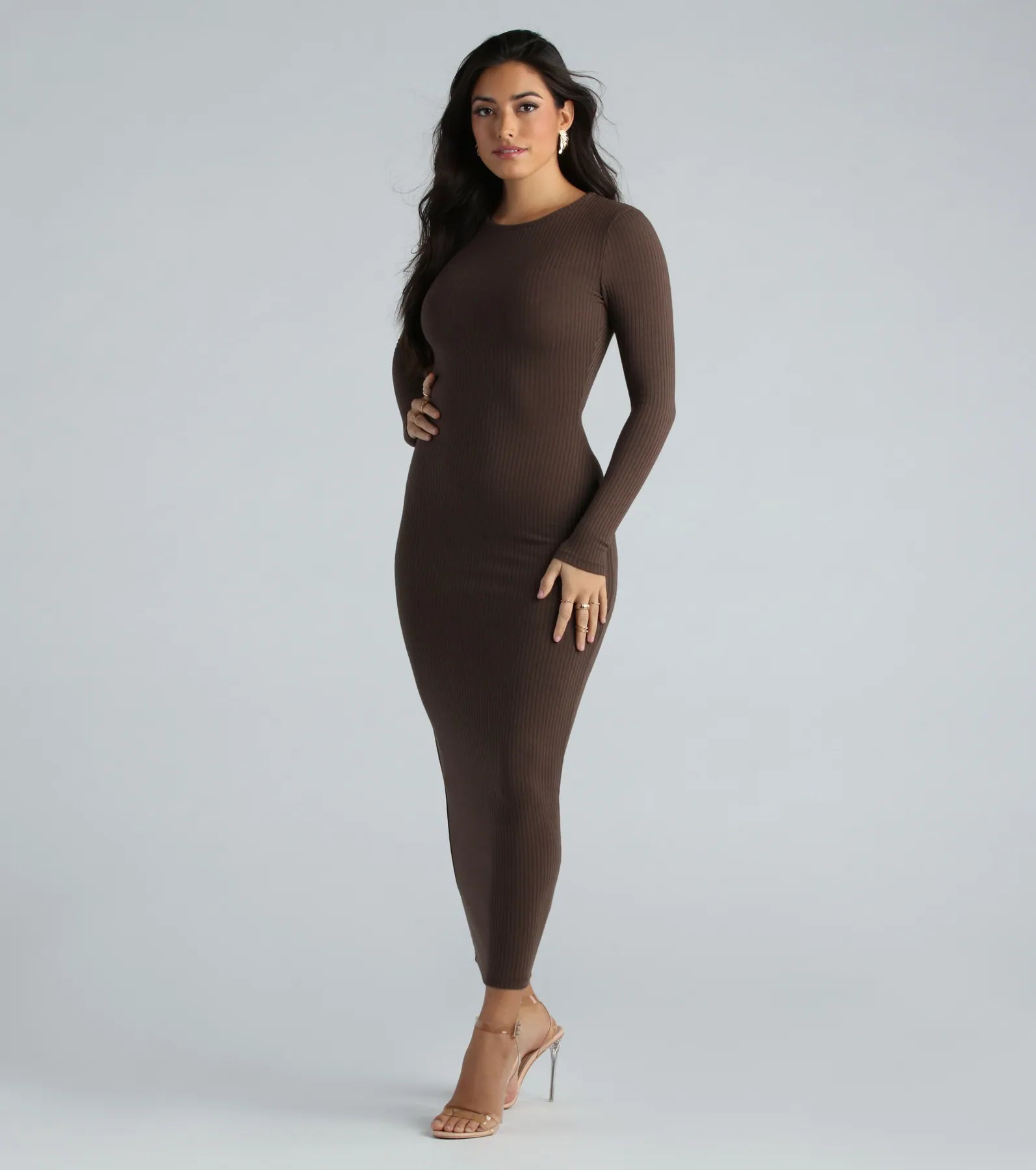 Showstoppin' Staple Long Sleeve Maxi Dress - Image 3