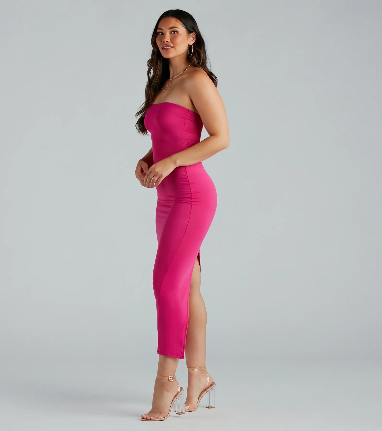 Casually Chic Smooth Knit Fitted Maxi Dress - Image 7