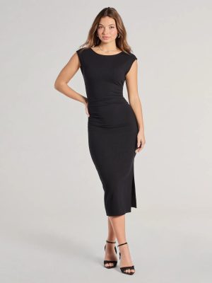 Many Admirers Open Back Bodycon Midi Dress