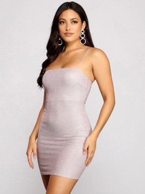 Issa Celebration Glitter Mini Dress