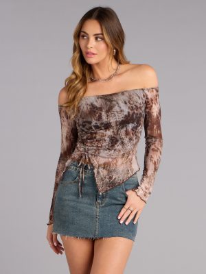 Wild Streak Off-The-Shoulder Top