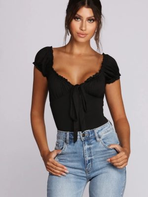 Tie-Front Runner Bodysuit