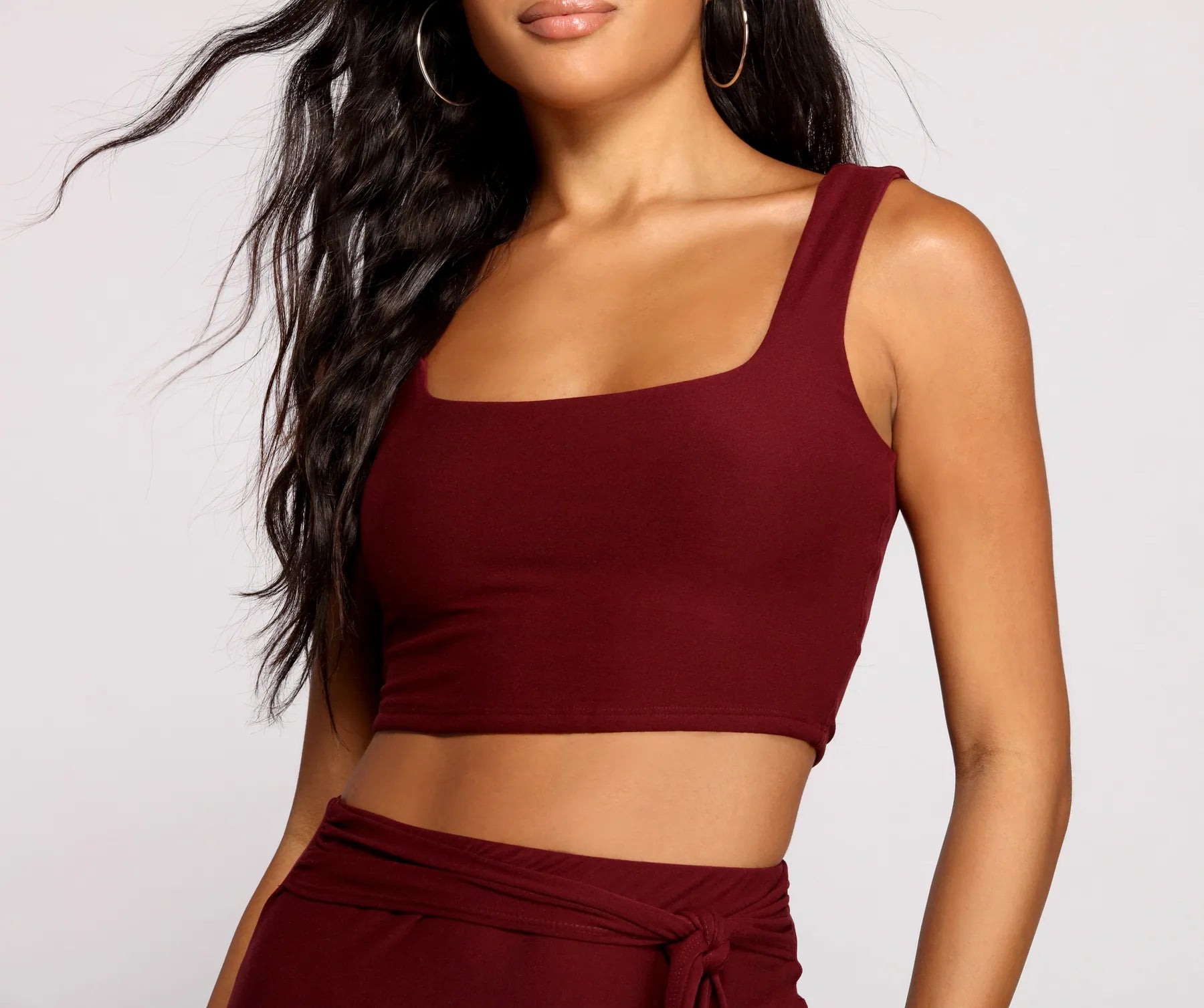 Classic Chic Wide Strap Crop Top - Image 7