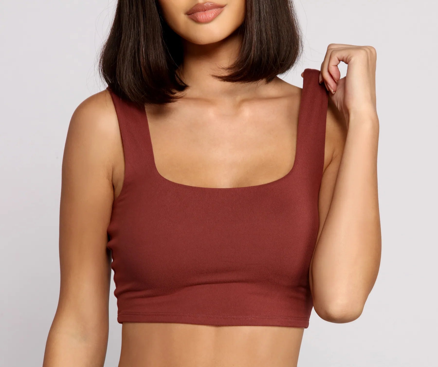 Classic Chic Wide Strap Crop Top - Image 13