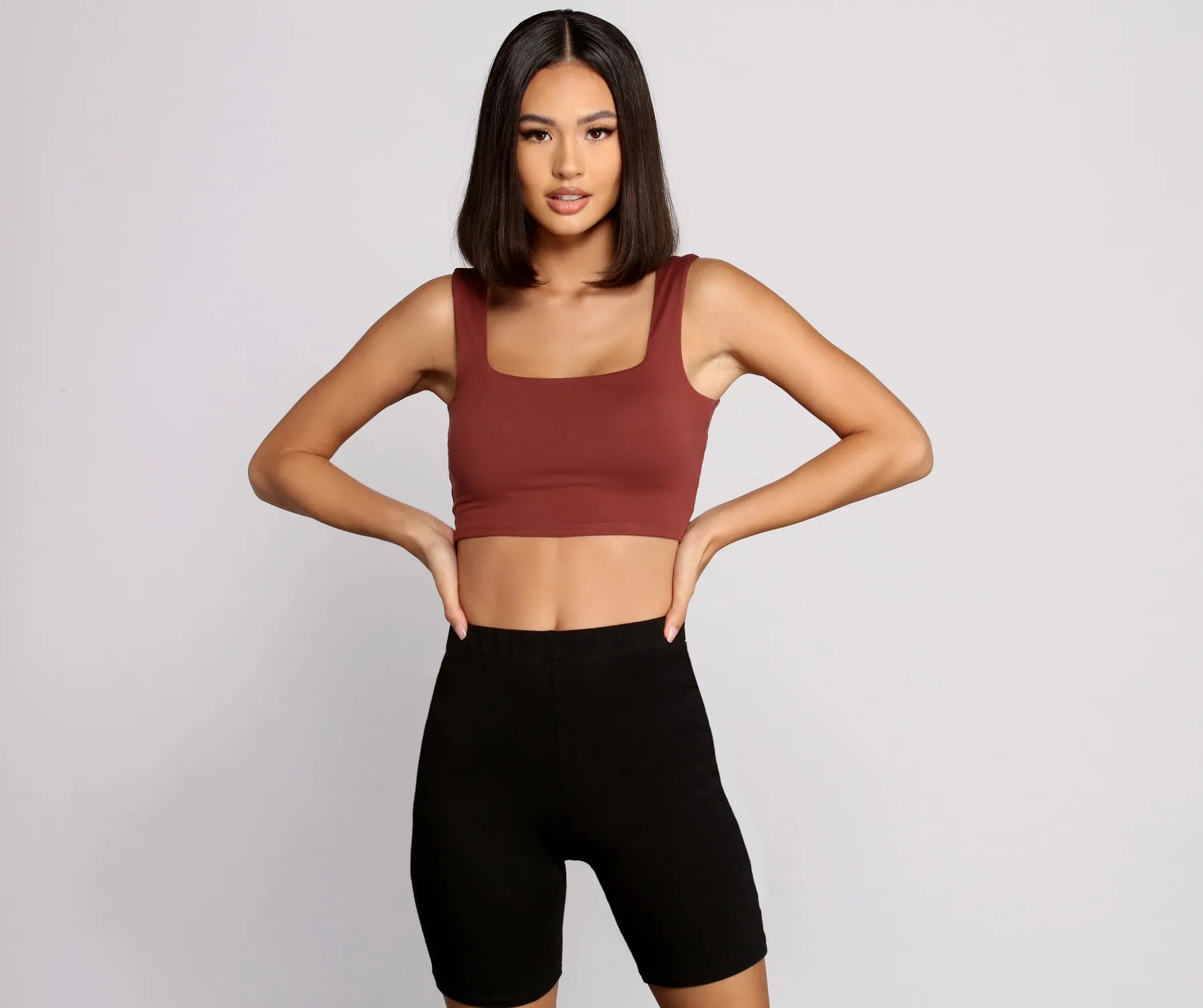 Classic Chic Wide Strap Crop Top - Image 15
