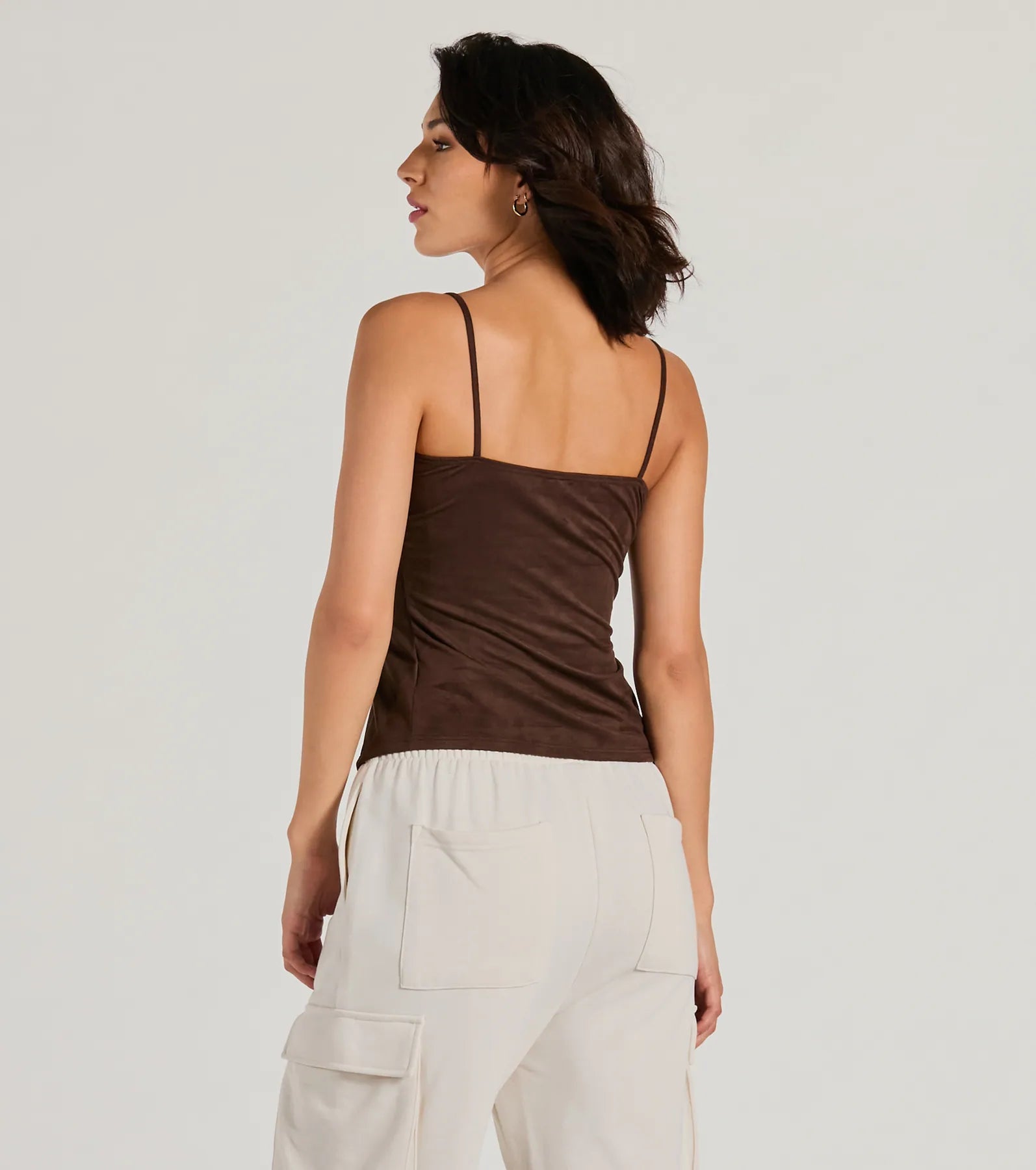 Treasured Trend Lace-Up Slit Crop Tank Top - Image 2