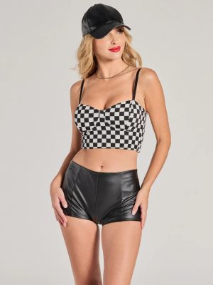 Checkered Champion Cropped Bustier