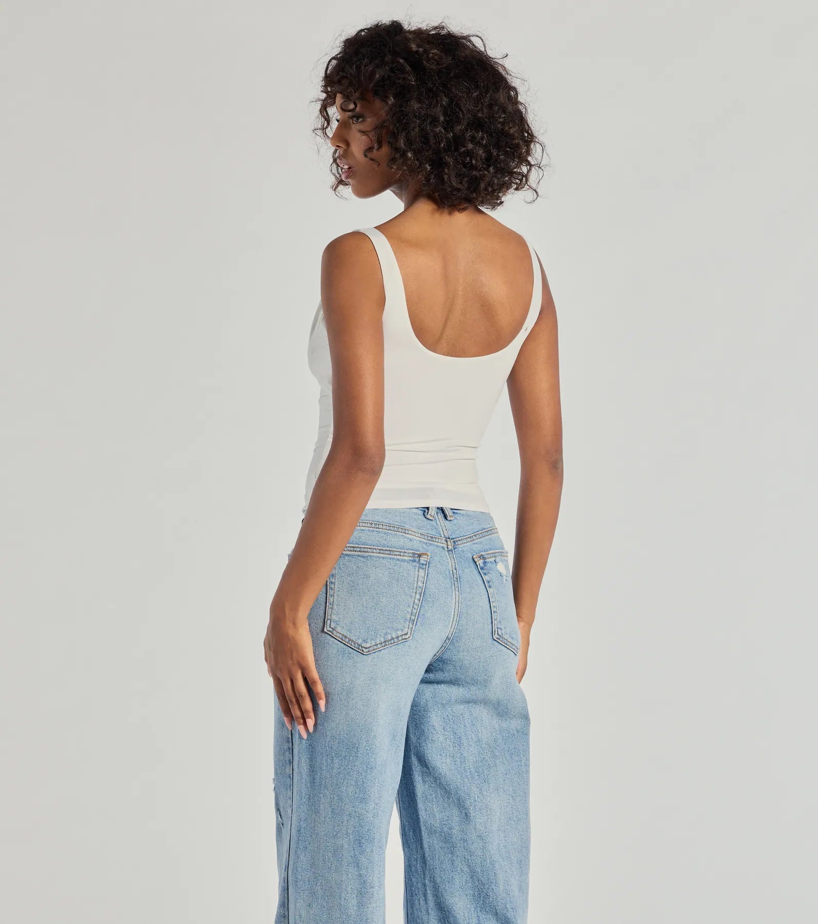 Glam Flair Sleeveless Cowl Neck Top - Image 2