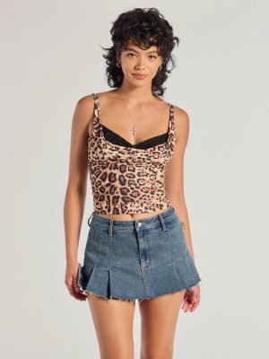 Chic Instinct Leopard Print Sleeveless Top