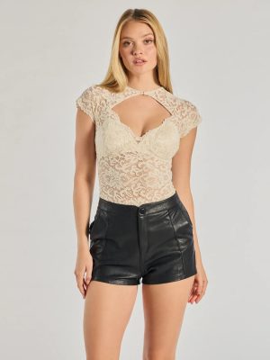 Sultry Glam Cutout Lace Bodysuit