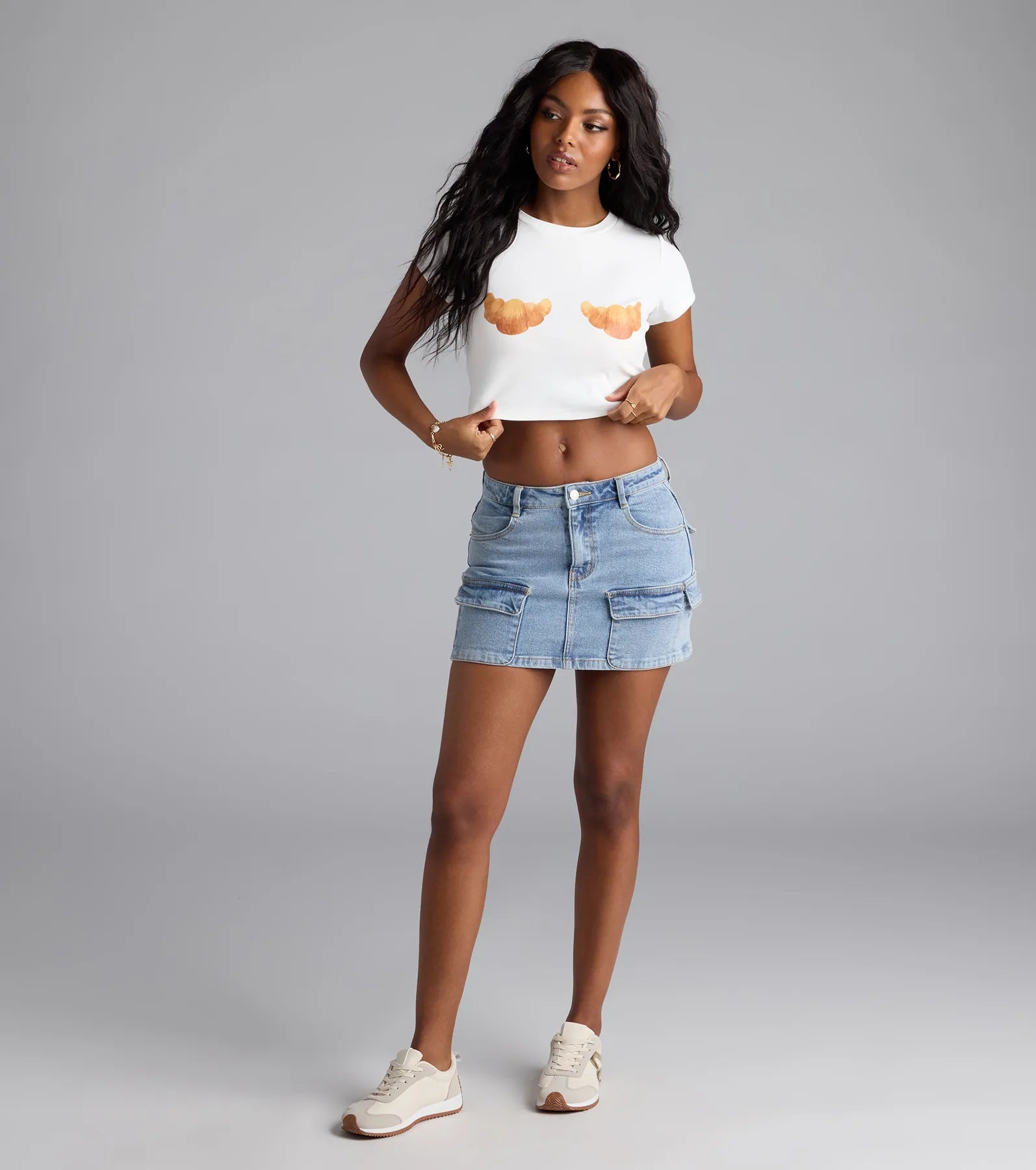 Baked Goods Croissant Graphic Tee - Image 4