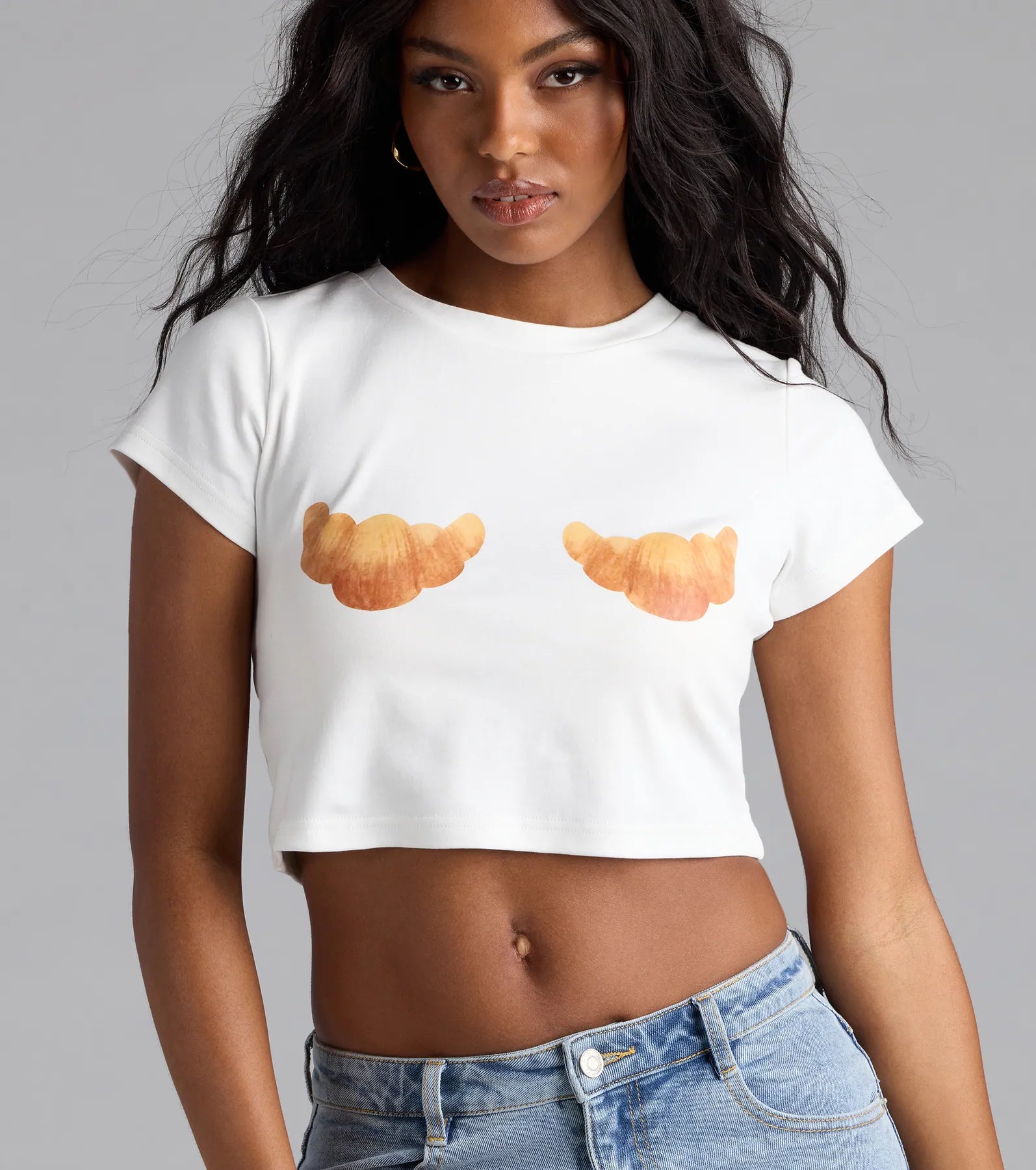 Baked Goods Croissant Graphic Tee - Image 5