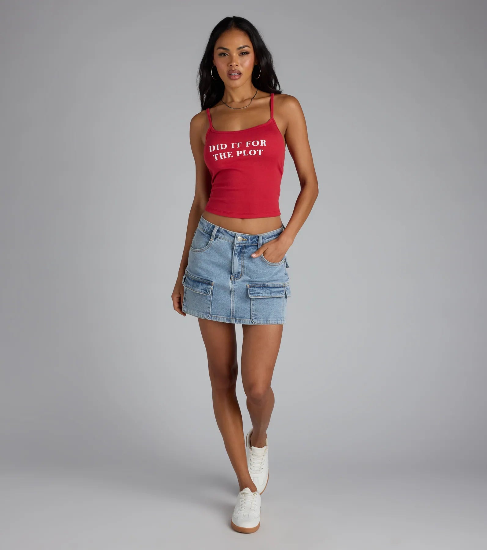 Did It For The Plot Graphic Tank Top - Image 3