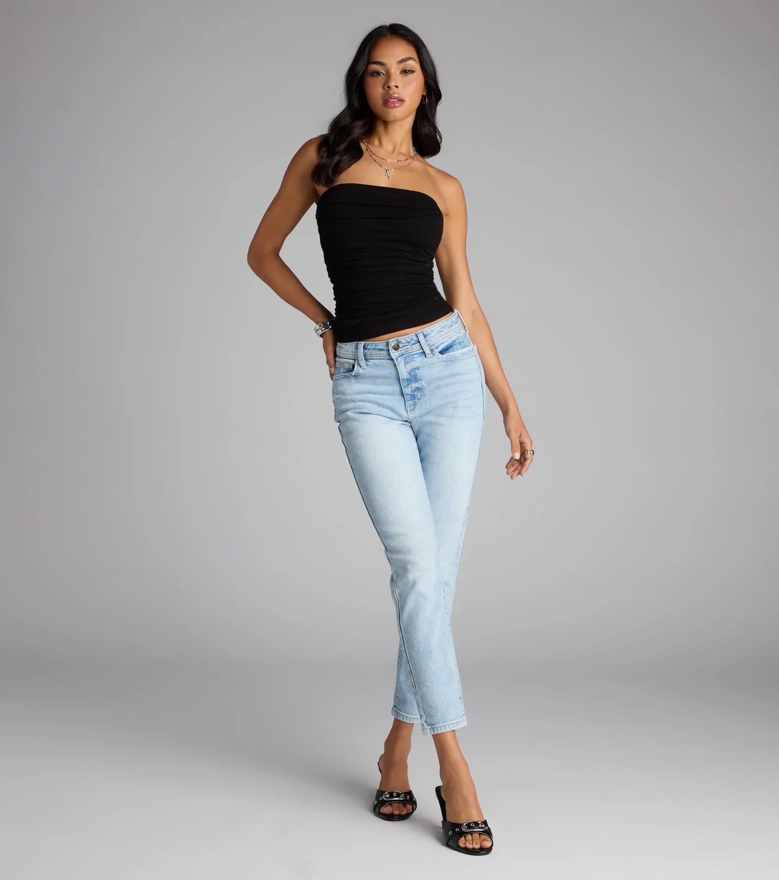 Cutest Vibe Ruched Knit Tube Top - Image 27