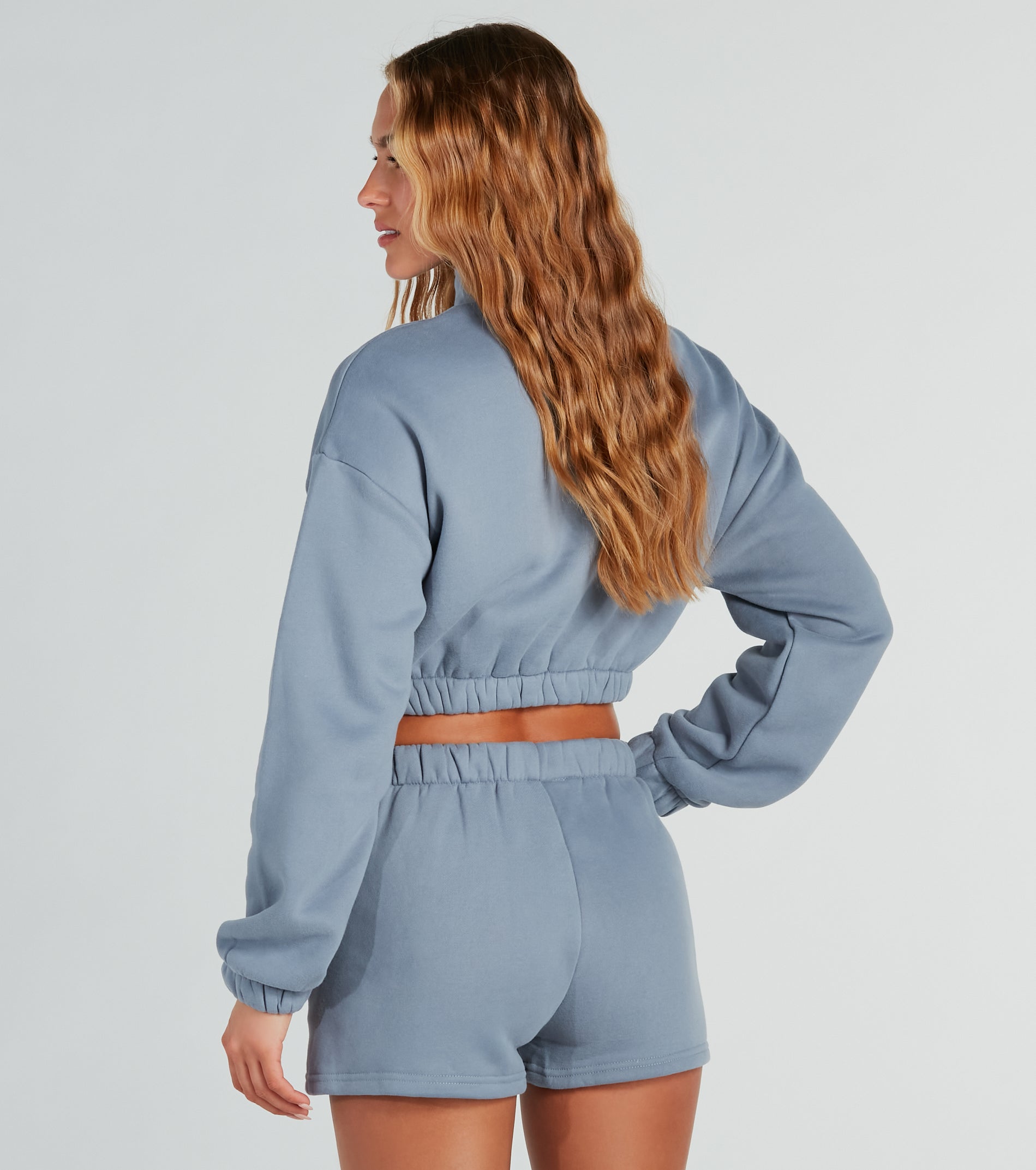 Weekend Loading Half Zip Fleece Crop Sweatshirt - Image 2