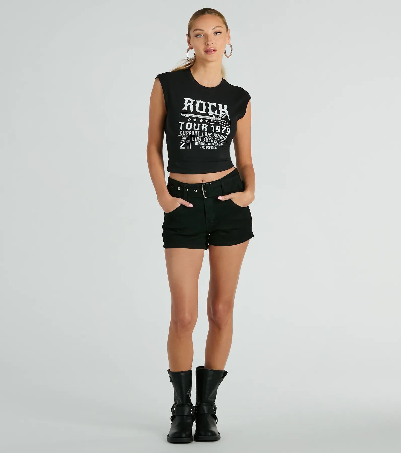 Rock Tour 1979 Muscle Open Back Graphic Tee - Image 4