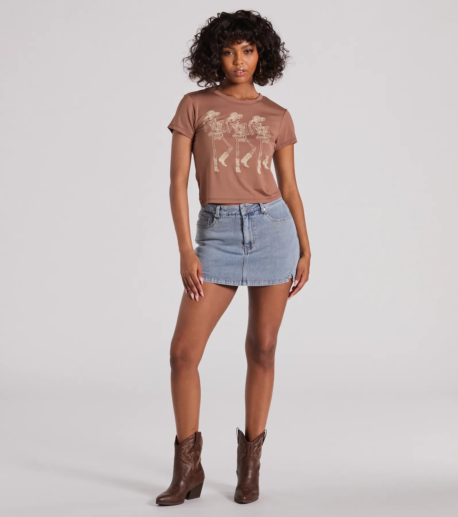 Totally Killin' It Skeleton Rodeo Graphic Tee - Image 3