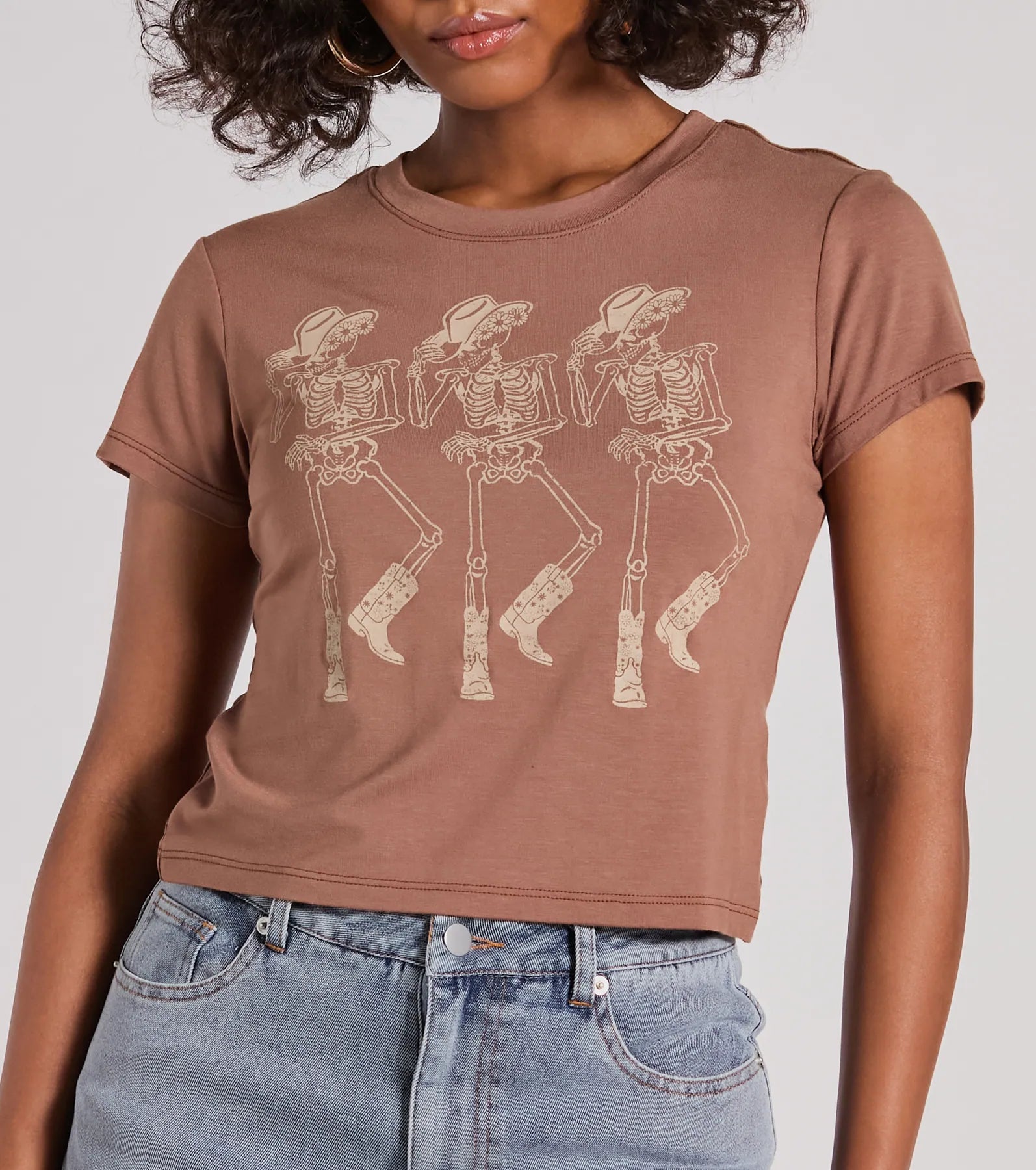 Totally Killin' It Skeleton Rodeo Graphic Tee - Image 4
