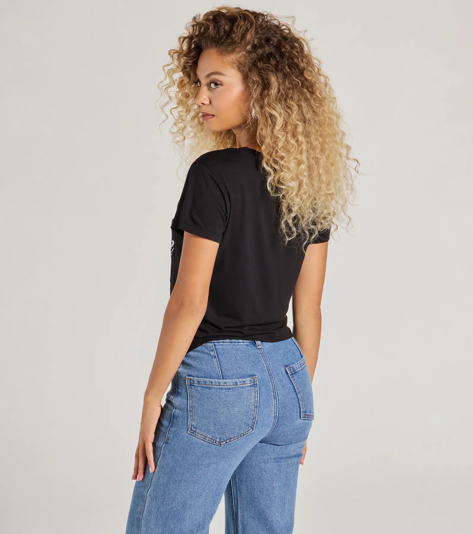 A Toast For The Girls Crop Graphic Tee - Image 2