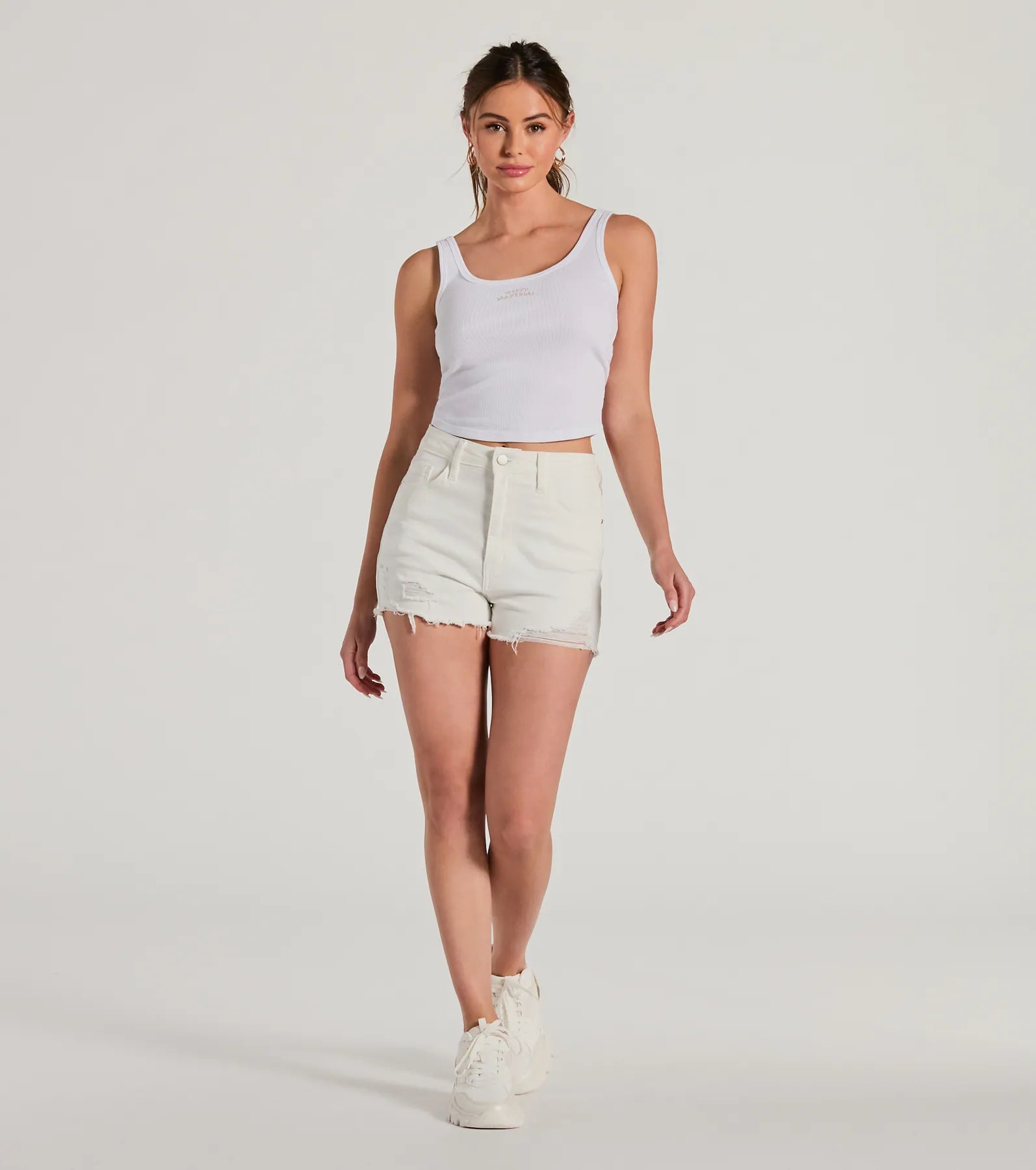Wifey Material Scoop Neck Tank Crop Top - Image 4