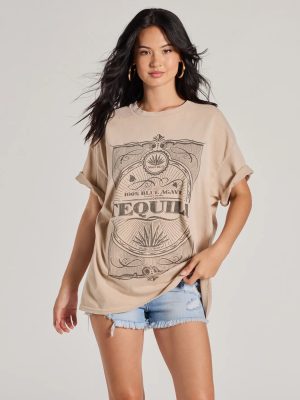 Tequila Time Oversized Graphic Tee