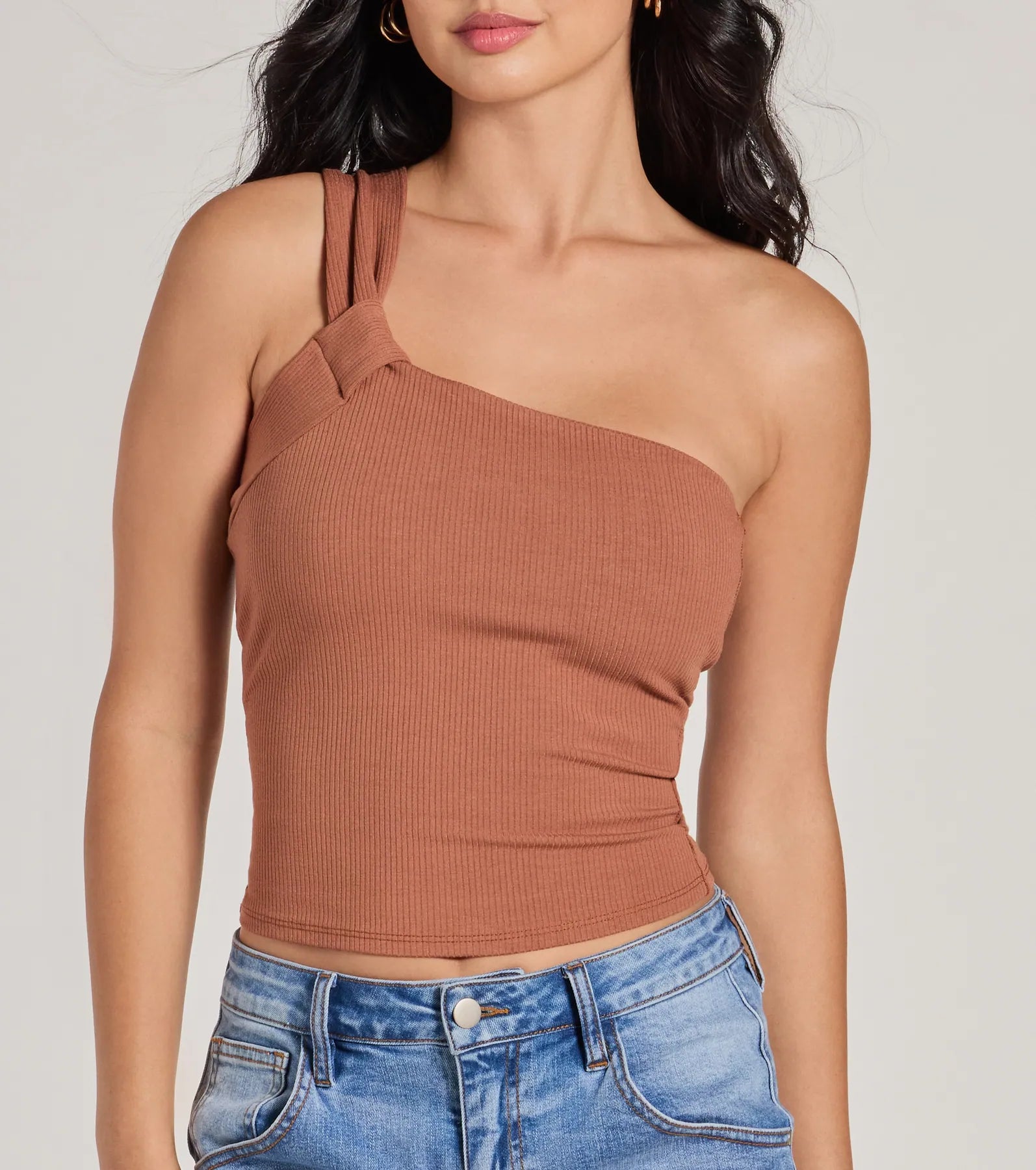 Cutely Charming One-Shoulder Crop Top - Image 8