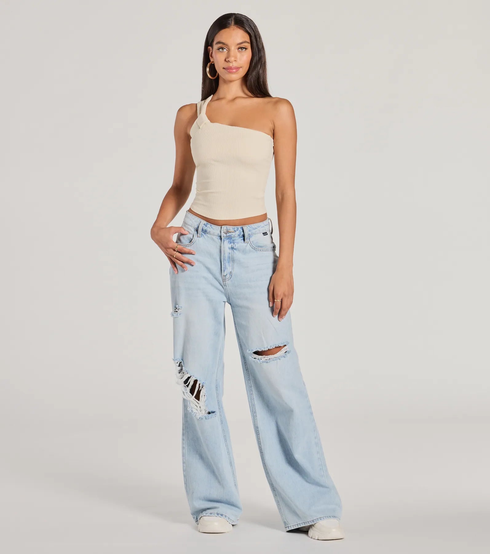 Cutely Charming One-Shoulder Crop Top - Image 3