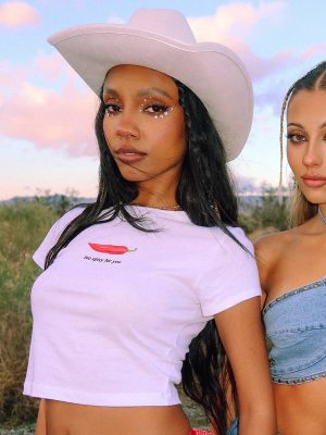 Too Spicy For You Crop Graphic Tee