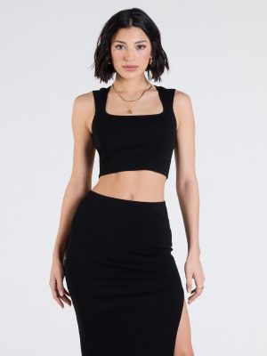 Elevated Era Ribbed Knit Cropped Tank Top