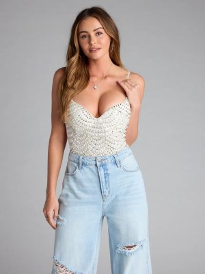Twisted Angel Embroidered Bodysuit