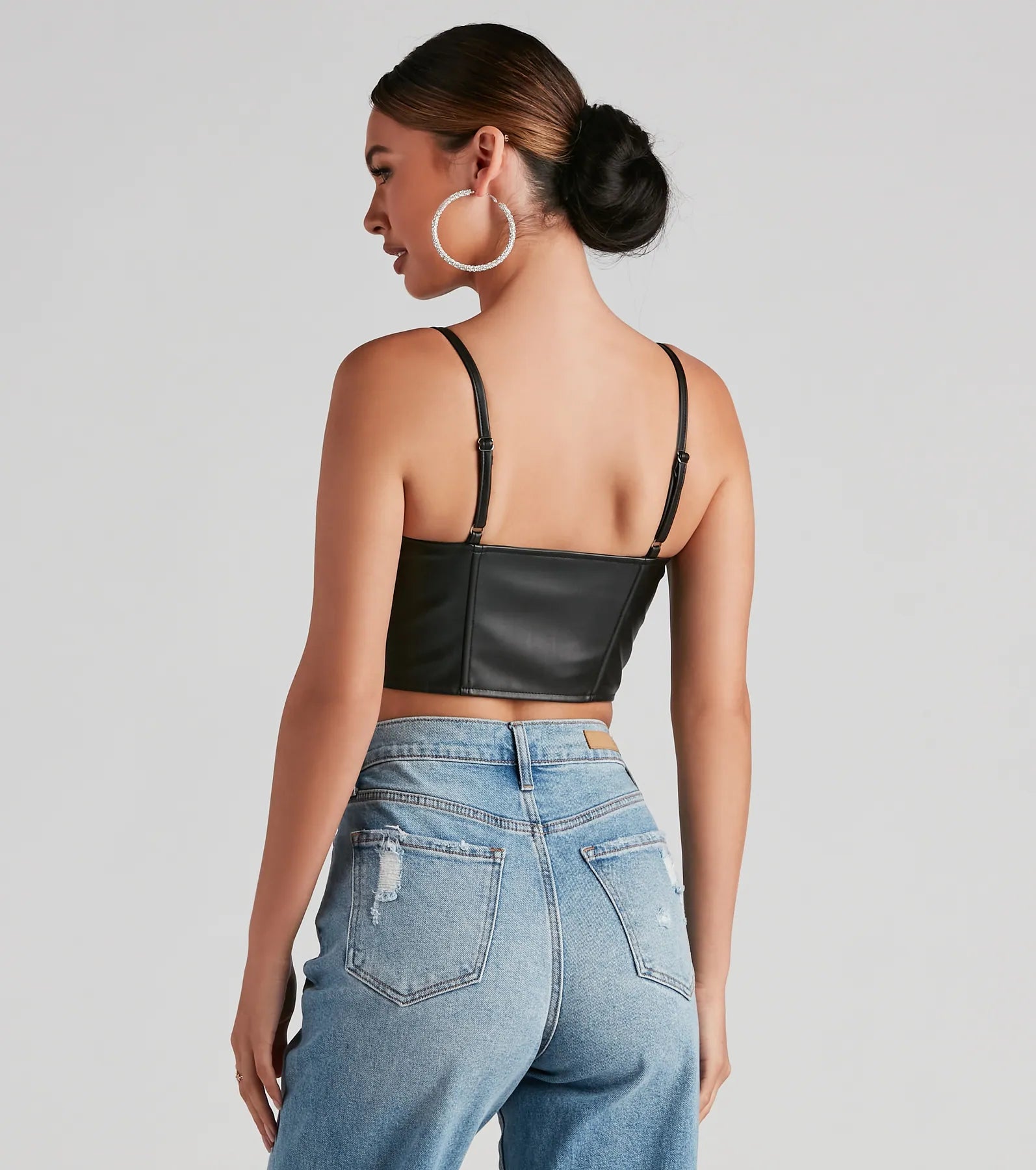 Bold Moment Faux Leather Corset Top - Image 5