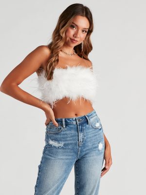 Birds Of A Feather Boa Tube Top