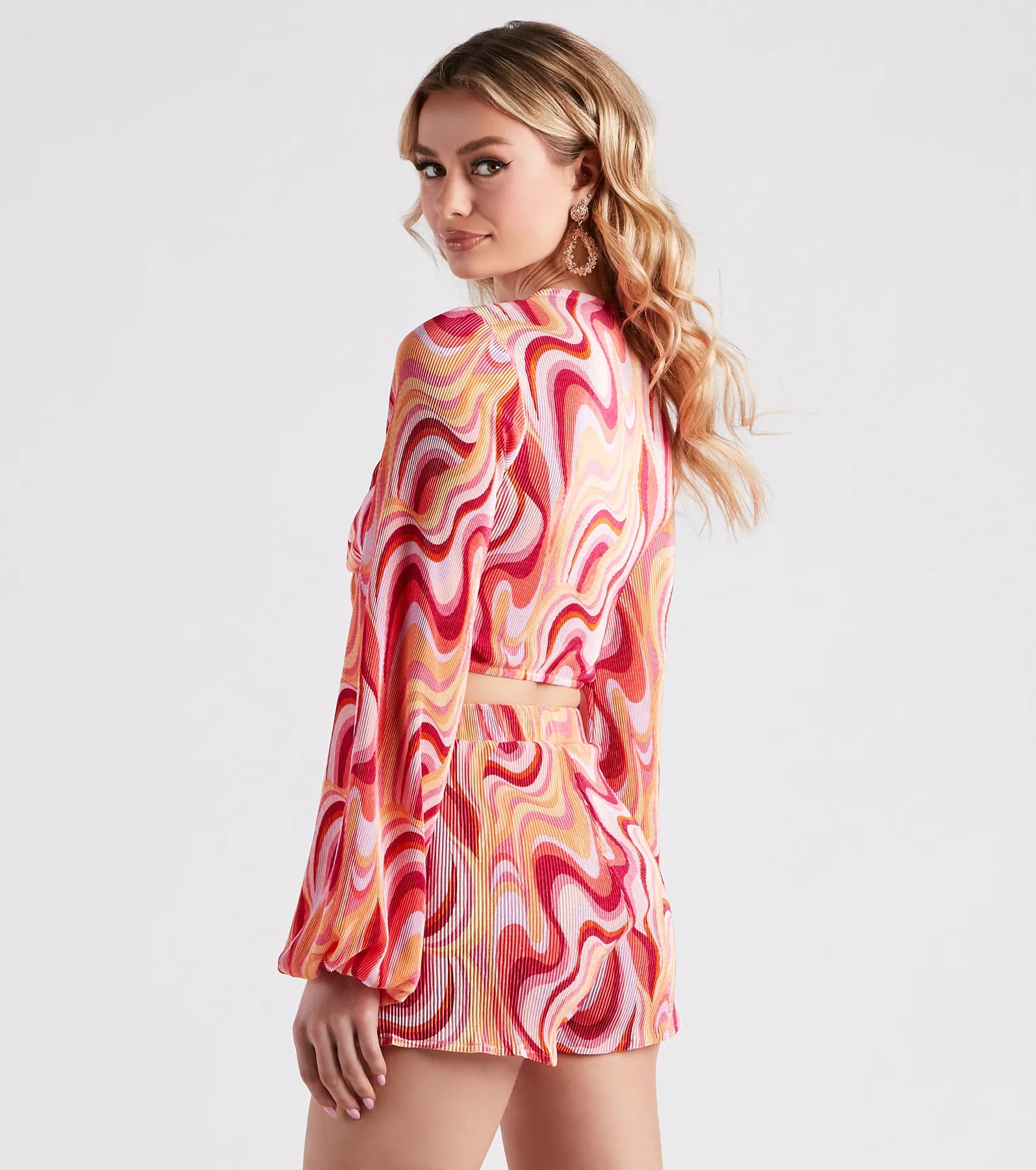 So Retro Swirl Print Crop Top - Image 2