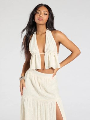 Constant Stunner Open Back Halter Crop Top