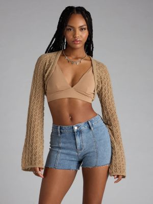 Feeling Breezy Crochet Bolero Sweater