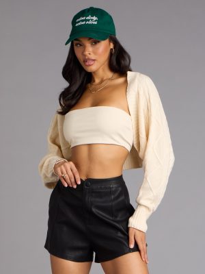 Wrapped In Cozy Cable Knit Bolero