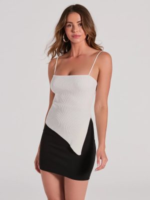 Trendy Vibe Asymmetric Ribbed Knit Top