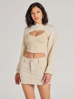 Cozy Babe Long Sleeve Sweater Knit Topper